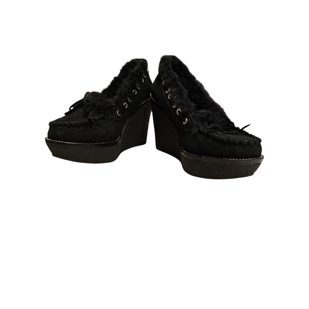 Jessica Simpson Black Wedges w/Elevated Platform